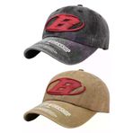 Uniquetrenders PYZ6045720 Unisex Eskitme B Workshop Nakışlı Ayarlanabilir Beyzbol Kep Şapkası 2'li Set