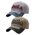 Uniquetrenders PYZ6094450 Unisex Eskitme Bhola Nakışlı Ayarlanabilir Beyzbol Kep Şapka 2'li Set