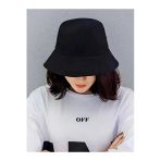 Uniquetrenders Siyah Kova Şapka Balıkçı Şapka Bucket Hat