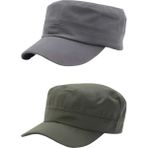Uniquetrenders Unisex Pamuklu Castro Şapka 2 Adet - Standart - Gri - Haki