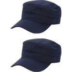 Uniquetrenders Unisex Pamuklu Castro Şapka 2 Adet - Standart - Lacivert - Lacivert