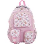 Uniquetrenders Unisex Su Geçirmez Damalı Renkli Sırt Çantası Okul Çantası - Pembe - 1 Adet