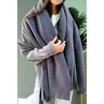 Uniquetrenders UŞL3040 Kadın Kışlık Püsküllü Polar Şal 70 X 185