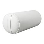 Üniseks Yoga Yastığı Yastığı - Yoga Uygulamaları için Meditasyon Minderi - Gerçek Deri Kılıf ve Dayanıklı Taşıma Kolu (Beyaz, 25,7 x 65,8 cm)
