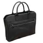 Unisex 15.6'' Siyah Deri Evrak ve Laptop Çantası