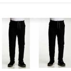 Unisex 2li Çocuk Rahat Kalıp Ribana Bel Canvas Keten Okul Pantolonu 2 Adet - Siyah - 10 Yaş