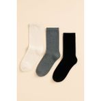 Unisex 3'lü Basic Soket Çorap
