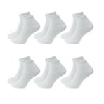 Unisex 6 Çift Beyaz Patik Çorap Kısa- Kadın Çorap Yazlık Bambu, Bambu Erkek Çorap, Bambu Çorap Erkek (40-44)