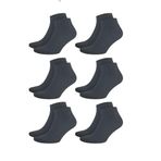 Unisex 6 Çift Füme Patik Çorap Kısa- Kadın Çorap Yazlık Bambu, Bambu Erkek Çorap, Bambu Çorap Erkek (40-44)