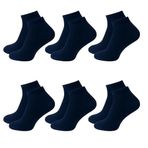 Unisex 6 Çift Lacivert Patik Çorap Kısa- Kadın Çorap Yazlık Bambu, Bambu Erkek Çorap, Bambu Çorap Erkek (40-44)