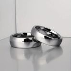 Unisex 6mm Bombeli Erkek Kadın Çelik Alyans Yüzük 1.sınıf Kararmaz Çelik - 27