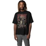 Unisex Antennas To Hell Yazılı Tişört, Oversize Rock Band Slipknot Temalı Bisiklet Yaka T-Shirt - Siyah - 4XL
