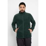 Unisex Anti-Pilling Tüylenme Yapmayan Standart Fit Tam Fermuarlı Soğuk Geçirmez Polar Hırka - 3XL - Yeşil