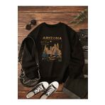 Unisex Arizona Bisiklet Yaka Sweatshirt