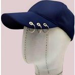 Unisex Arkadan Ayarlanabilir 3 Halka Piercing Şapka Beyzbol Kep Şapka