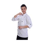 Unisex Aşçı Ceket Harman Gabardin Beyaz