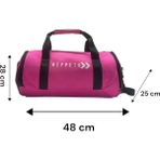 Unisex, Askılı, Seyahat, Günlük, Fitness Silindir Spor Çantası ve Ayakkabı Filesi - Pembe