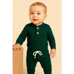 Unisex Basic Badili Alttan Çıtlı Fitilli Bebek Takım 3 Ay - 2 Yaş - 3 - 6 Ay - Nefti Yeşil