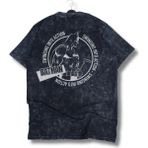 Unisex Batman Swinging Into Action Yazılı Sırt Baskılı Yıkamalı T-Shirt, Oversize Dc Temalı Tişört - Siyah - XL