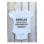 Unisex Bebek Beyaz Baskılı Body, 2-4 Yaş