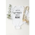 Unisex Bebek Beyaz Baskılı Uzun Kollu Çıtçıtlı Body, 3 Ay