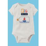 Unisex Bebek Beyaz Big Adventure Organik Baskılı Pamuklu Body LMN575ZN, 3 Yaş