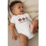 Unisex Bebek Beyaz CAndy Desenli Kısa Kol Body, 2 Yaş