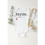 Unisex Bebek Beyaz Hala Tdk Çıtçıtlı Body, 9 Ay