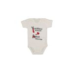 Unisex Bebek Beyaz Kısa Kollu Yakışıklı Babamın Aslan Oğluyum Baskılı Body, 1 Yaş