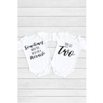 Unisex Bebek Beyaz Mucize Ikizler 2'li Çıtçıtlı Body Takım, 2-4 Yaş