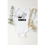 Unisex Bebek Beyaz No Hablo Çıtçıtlı Body 5522m, 1 Yaş