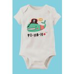 Unisex Bebek Beyaz Organik Baskılı Pamuklu Body LMN1172A, 6 Ay