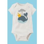 Unisex Bebek Beyaz Organik Baskılı Pamuklu Body LMN1172CN, Yeni Doğan