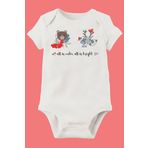 Unisex Bebek Beyaz Organik Baskılı Pamuklu Body LMN1172G, 6 Ay