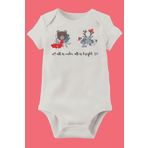 Unisex Bebek Beyaz Organik Baskılı Pamuklu Body LMN1172GN, Yeni Doğan