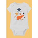 Unisex Bebek Beyaz Organik Baskılı Pamuklu Body LMN1172LN, 3 Yaş