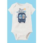 Unisex Bebek Beyaz Organik Baskılı Pamuklu Body LMN1172P, 3 Ay