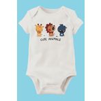 Unisex Bebek Beyaz Organik Baskılı Pamuklu Body LMN4587N, 3 Yaş