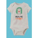 Unisex Bebek Beyaz Organik Baskılı Pamuklu Body LMN75581EN, 3 Ay