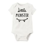 Unisex Bebek Beyaz Organik Baskılı Pamuklu Body LMN88743L, 9 Ay
