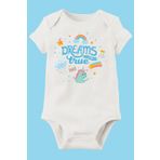 Unisex Bebek Beyaz Organik Baskılı Pamuklu Body LMN88743R, Yeni Doğan