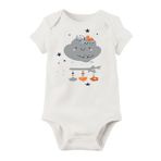 Unisex Bebek Beyaz Organik Baskılı Pamuklu Body LMN954433C, 2-4 Yaş