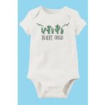 Unisex Bebek Beyaz Organik Baskılı Pamuklu Body LMN954433D, 1 Yaş