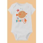 Unisex Bebek Beyaz Organik Baskılı Pamuklu Body LMN954433E, Yeni Doğan