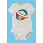 Unisex Bebek Beyaz Organik Baskılı Pamuklu Body LMN954433GN, 6 Ay