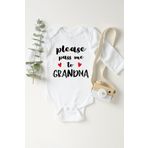 Unisex Bebek Beyaz Pass Me To GrAndma Çıtçıtlı Body 1232nab, 6 Ay