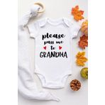 Unisex Bebek Beyaz Pass Me To GrAndma Çıtçıtlı Body GRANDMA281N, 3 Ay