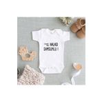 Unisex Bebek Beyaz Samsun Baskılı Kısa Kol Zıbın, 2 Yaş