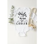 Unisex Bebek Beyaz Uncle Cooler Uzun Kollu Çıtçıtlı Body, 6 Ay