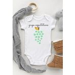 Unisex Bebek Beyaz Üzüm Kısa Kollu Çıtçıtlı Body UZUM654N, 3 Ay